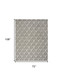6' X 9' Charcoal Floral Stain Resistant Non Skid Area Rug