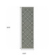 2' X 8' Gray and Ivory Geometric Stain Resistant Indoor Outdoor Area Rug