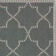 8' X 11' Gray and Ivory Geometric Stain Resistant Indoor Outdoor Area Rug