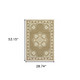 2' X 4' Tan Oriental Stain Resistant Indoor Outdoor Area Rug