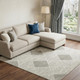 8' X 11' Gray And Ivory Geometric Area Rug