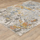 8' X 11' Beige And Blue Abstract Area Rug