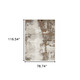 7' X 10' Beige And Pink Abstract Distressed Area Rug