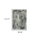 6' X 9' Ivory Grey Charcoal Blue And Navy Abstract Power Loom Stain Resistant Area Rug