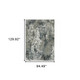 8' X 11' Ivory Grey Charcoal Blue And Navy Abstract Power Loom Stain Resistant Area Rug