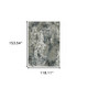 10' X 13' Ivory Grey Charcoal Blue And Navy Abstract Power Loom Stain Resistant Area Rug