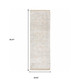 8' Beige And Gray Oriental Hand Loomed Runner Rug With Fringe