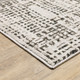 7' X 10' Ivory And Gray Abstract Area Rug