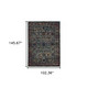 9' X 12' Blue and Purple Oriental Power Loom Area Rug