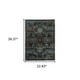 2' X 3' Navy Blue Oriental Power Loom Area Rug