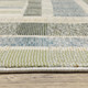 2' X 3' Blue And Green Geometric Area Rug