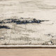 8' Gray And Black Abstract Runner Rug