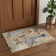 3' X 5' Blue and Beige Abstract Power Loom Area Rug