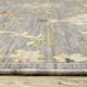 12' Gray And Ivory Genuine Wool Oriental Runner Rug With Fringe