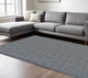 8' X 11' Blue and Gray Wool Hand Woven Area Rug