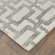 8' X 11' Ivory And Taupe Wool Geometric Hand Tufted Area Rug