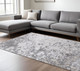 13' X 20' Silver And Gray Abstract Area Rug