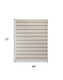 4' X 6' Gray and Ivory Striped Hand Woven Area Rug