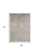 5' X 8' Tan Ivory And Gray Abstract Power Loom Distressed Area Rug With Fringe