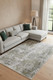 10' X 13' Green Gray And Ivory Abstract Area Rug With Fringe