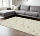 12' X 15' Ivory Gray And Black Wool Geometric Tufted Handmade Area Rug