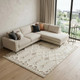 9' X 12' Ivory Tan And Silver Wool Geometric Tufted Handmade Stain Resistant Area Rug
