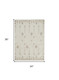 2' X 3' Ivory Tan And Silver Wool Geometric Tufted Handmade Stain Resistant Area Rug