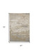 4' X 6' Ivory Gold And Gray Abstract Area Rug