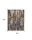 8' X 10' Brown Blue And Ivory Abstract Distressed Area Rug