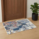 2' X 3' Blue Gray and Pink Wool Floral Hand Tufted Area Rug