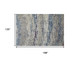 10' X 14' Blue Gray And Orange Abstract Power Loom Stain Resistant Area Rug