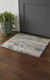 2' X 3' Gray Yellow And Blue Wool Abstract Tufted Handmade Stain Resistant Area Rug