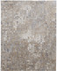 5' X 8' Tan Ivory And Blue Geometric Distressed Area Rug