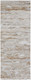10' Ivory Gray And Tan Abstract Distressed Runner Rug