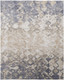 5' X 8' Ivory Tan And Blue Abstract Distressed Area Rug