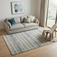 5' X 8' Blue and Gray Abstract Hand Woven Area Rug