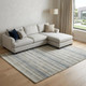 8' X 10' Gray Blue And Green Abstract Hand Woven Area Rug