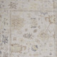 8' X 10' Tan Ivory And Orange Floral Hand Knotted Stain Resistant Area Rug