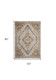 5' X 8' Brown Ivory And Orange Medallion Distressed Washable Area Rug