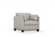 36" White and Black Genuine Leather Arm Chair