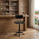 37" Black Iron Low Back Bar Height Bar Chair