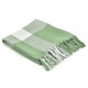 50" X 60" Green Woven Cotton Checkered Throw Blanket with Fringe