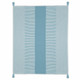 50" X 60" Blue Woven Cotton Striped Throw Blanket with Tassels