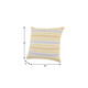18" Yellow and White Throw Pillow
