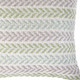 18" Light Gray Light Green And Pale Aqua Cotton Chevron Throw Pillow