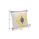 20" X 20" Gray White And Yellow 100% Cotton Geometric Zippered Pillow