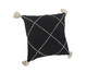 20" X 20" White And Black 100% Cotton Geometric Zippered Pillow