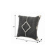20" X 20" White And Black 100% Cotton Geometric Zippered Pillow
