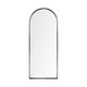 70" Black Metal Arch Framed Full Length Hanging Mirror