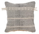 20" Black And Natural Striped Cotton Throw Pillow with Tassels